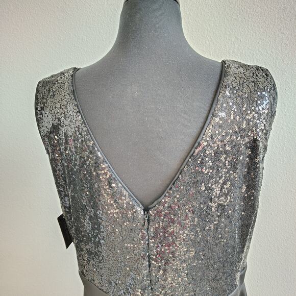 Lane Bryant Plus Size 18/20 Black Sequin Sparkle Formal Fit & Flare Dress NEW - Picture 7 of 10
